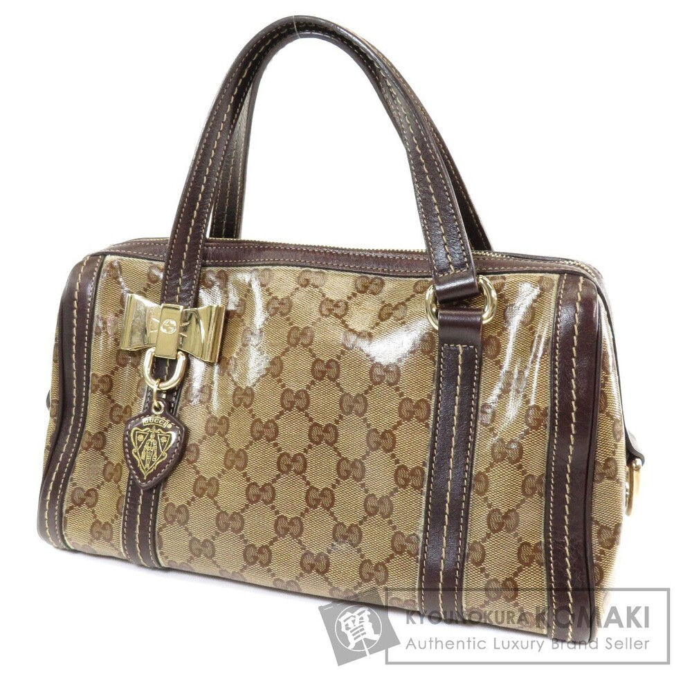 Gucci Duchessa Boston bag beige brown GG crystal canvas
